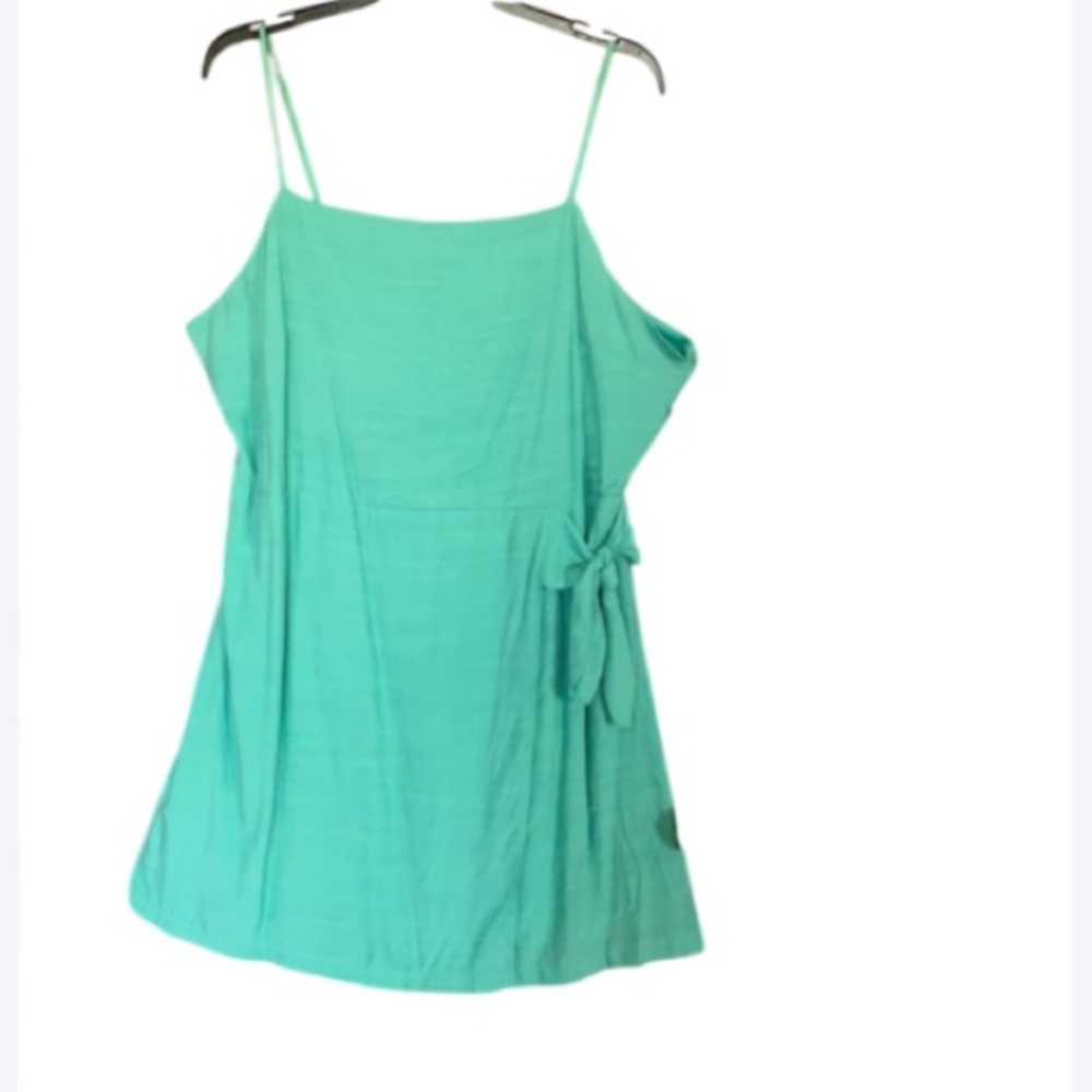 Nine West side tie green mini dress size XXL